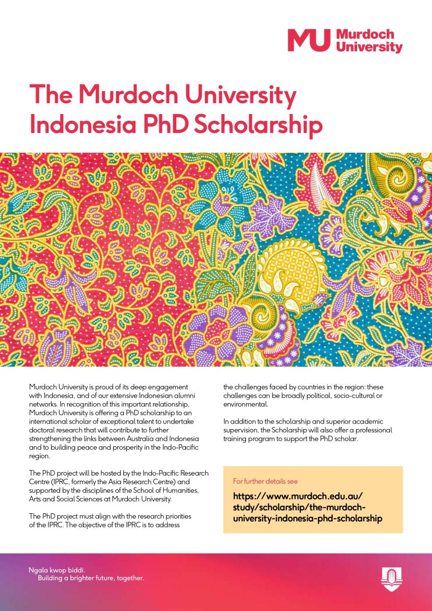 The Murdoch University Indonesia PhD Scholarship