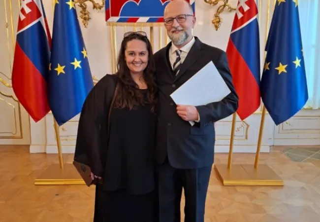 Prof. Rajský s manželkou.